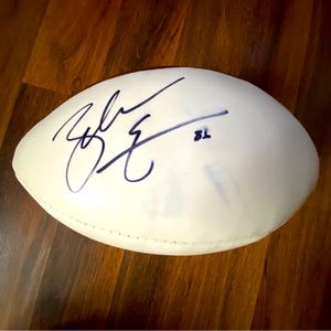 Autographed football.